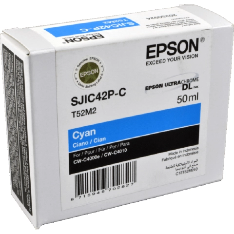 Oryginalny Tusz Cyan Epson SJIC42PC (C13T52M240)